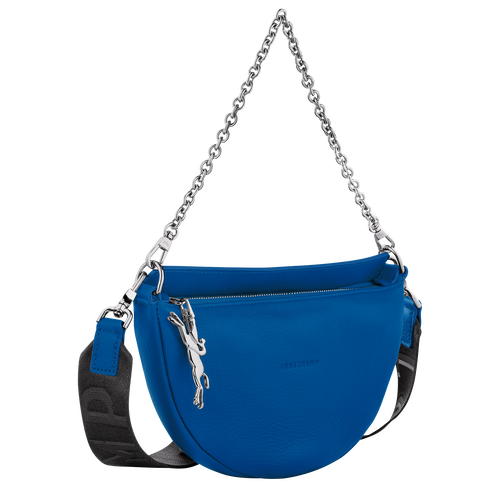 Smile S Crossbody bag , Electric Blue - Leather - View 3 of  4