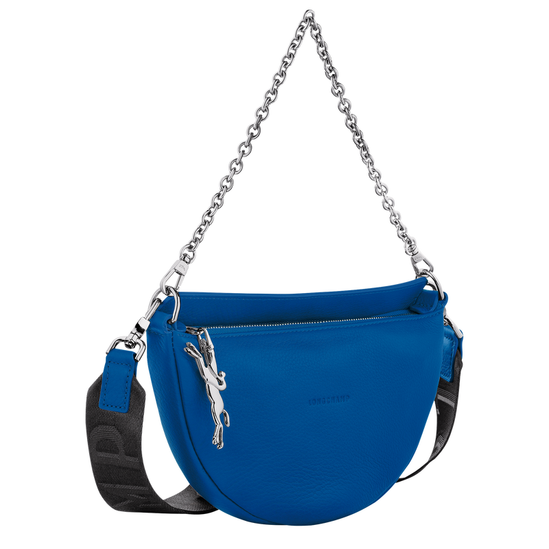 Smile S Crossbody bag , Electric Blue - Leather  - View 3 of  4