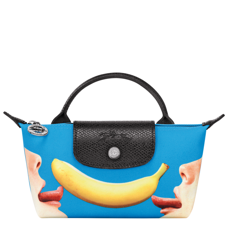 Longchamp x ToiletPaper 手拿包 , 藍色 - 帆布  - 查看 1 5