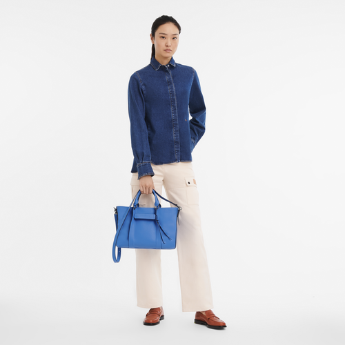 Longchamp 3D L Handbag , Cobalt - Leather - View 2 of  4