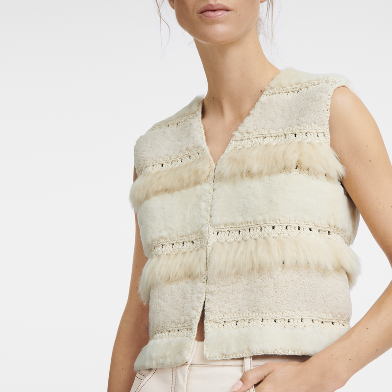 White sleeveless cardigan long online