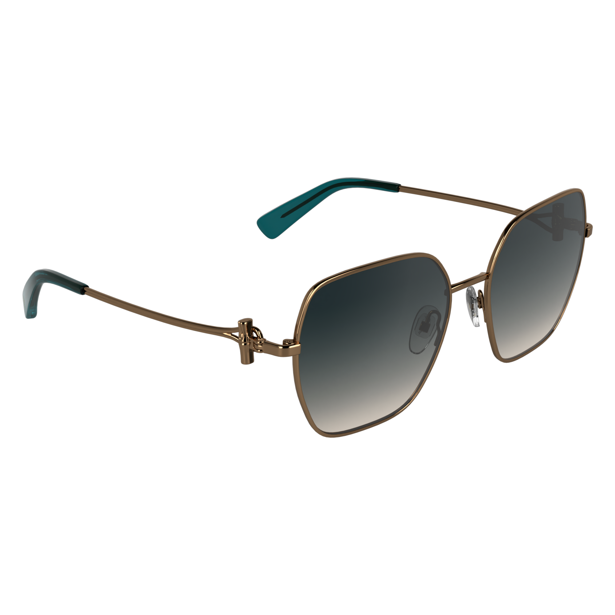 null Lunettes de soleil, Ambre dor&eacute;/D&eacute;grad&eacute; fum&eacute;