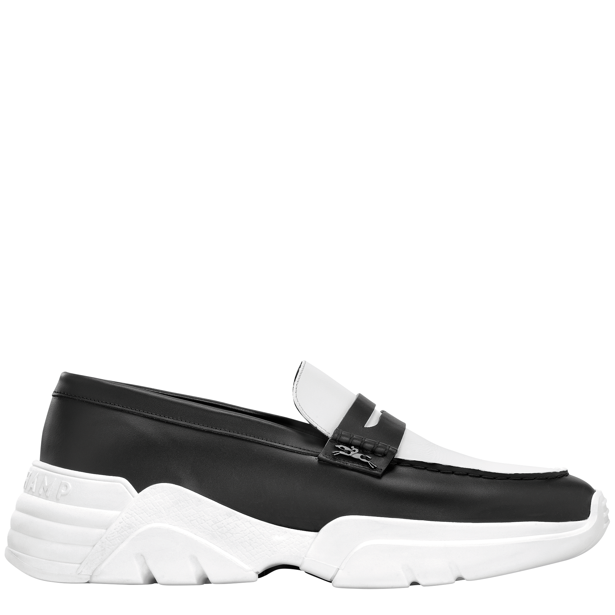 Au Sultan Mocassins, Noir/Blanc