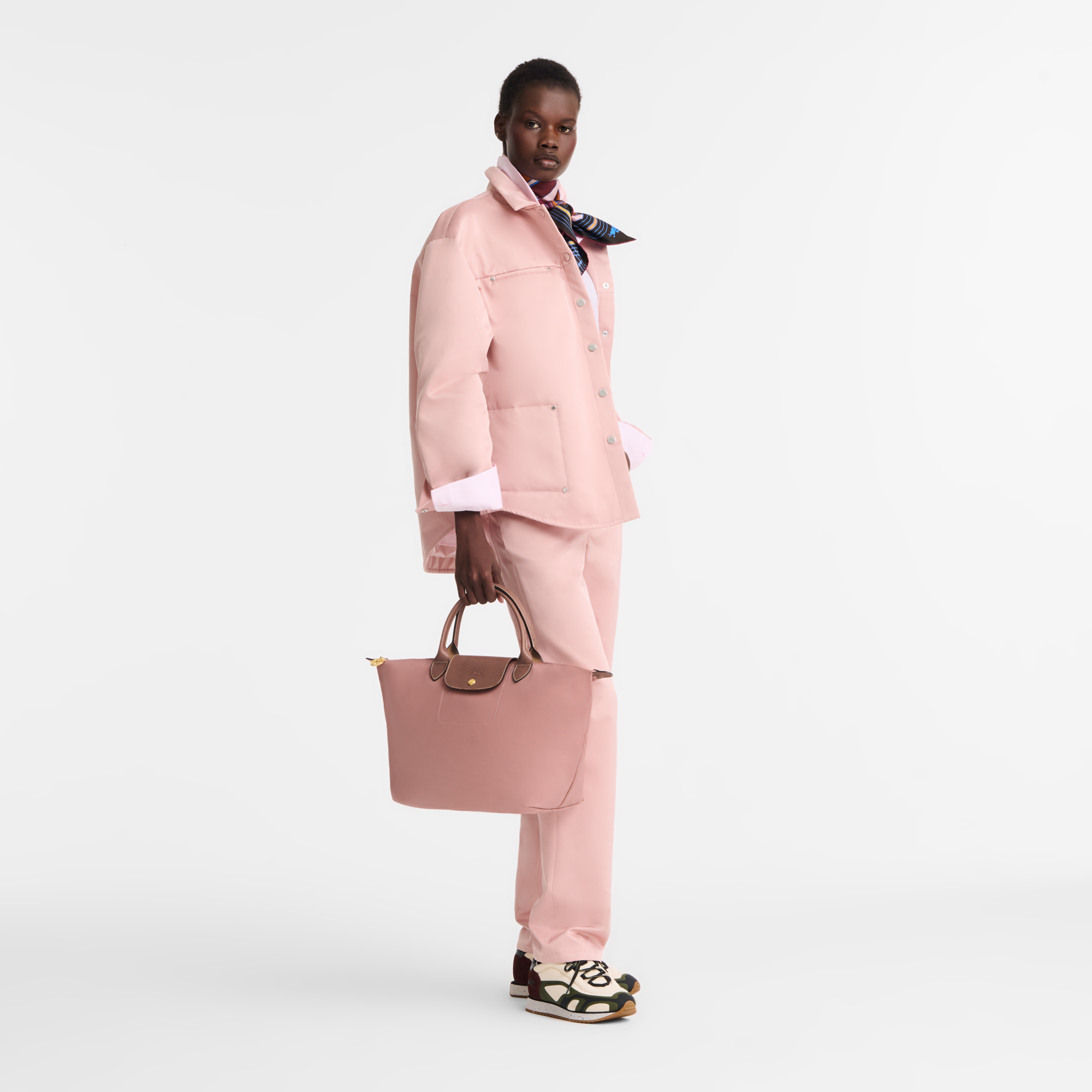 Le Pliage Original Borsa con manico M,  T&egrave; rosa