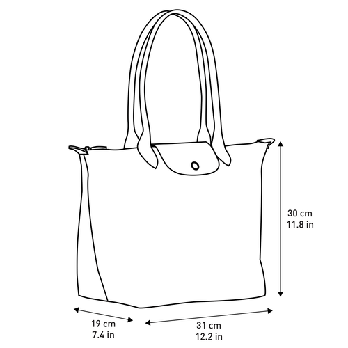 Shoulder bag L Le Pliage Club Gun metal (L1899619300) | Longchamp US