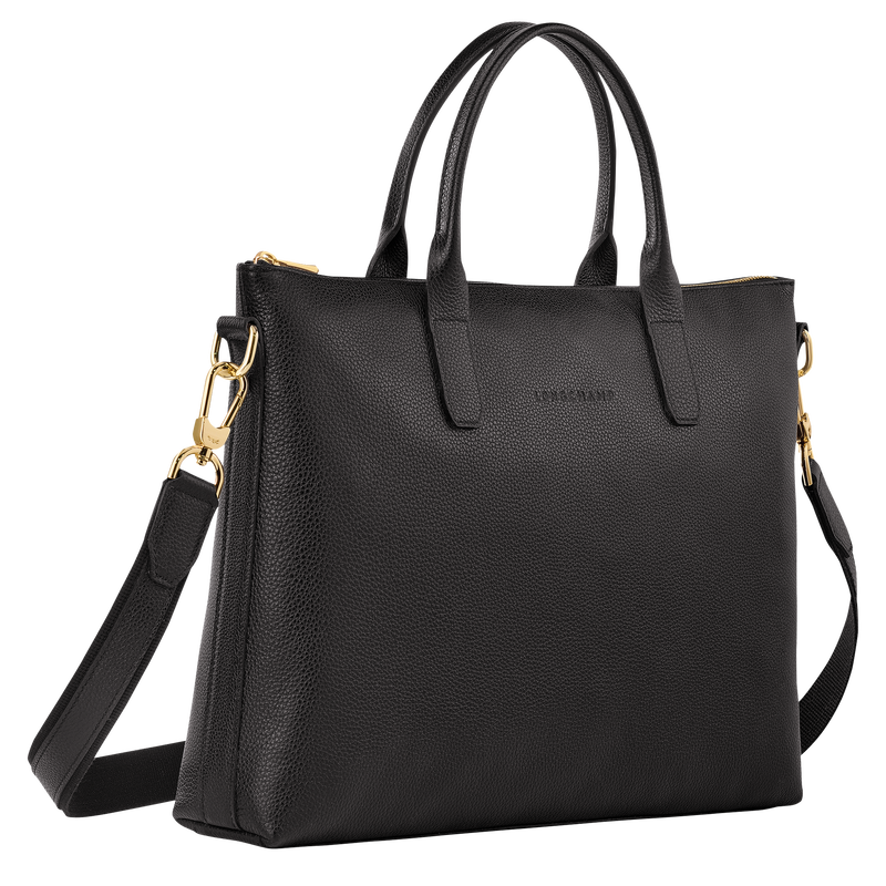 Le Foulonn&eacute; S Briefcase , Black - Leather  - View 3 of  5