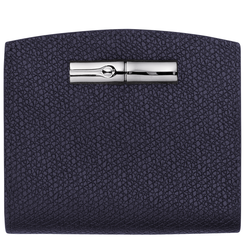 Brieftasche im Kompaktformat Le Roseau , Leder - Heidelbeere  - Ansicht 1 von 2