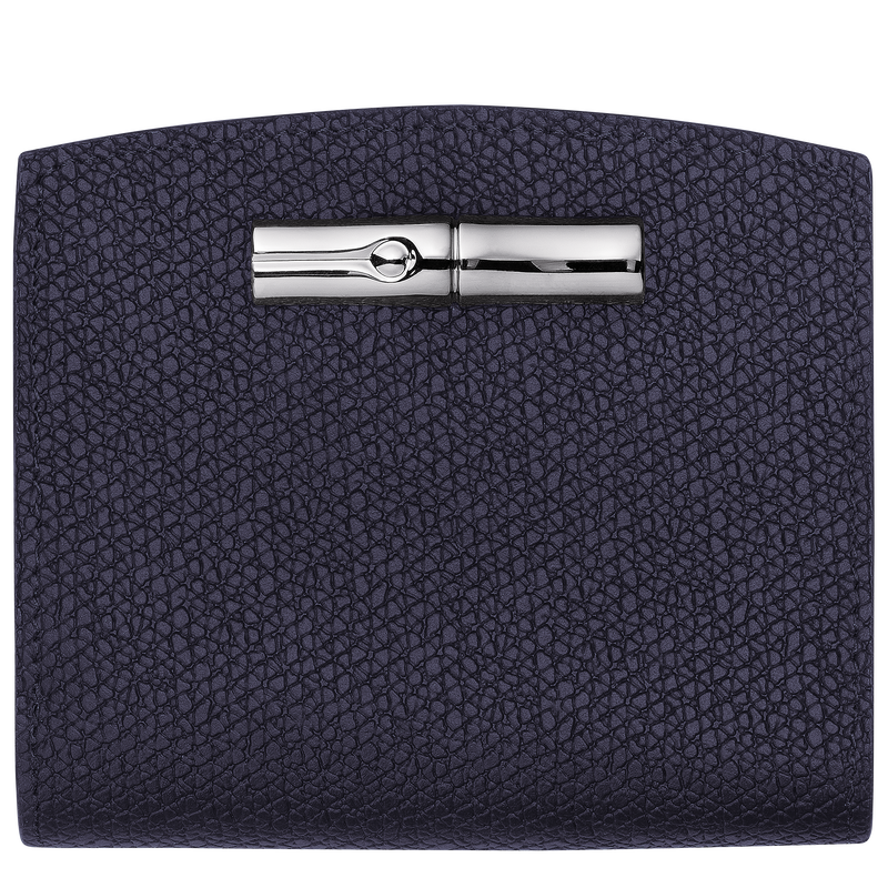 Brieftasche im Kompaktformat Roseau , Leder - Heidelbeere  - Ansicht 1 von 2