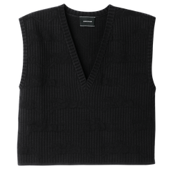 Pull sans manche , Maille - Noir