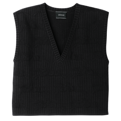 Mouwloze trui , Zwart - Tricotkleding - Weergave 1 van  4