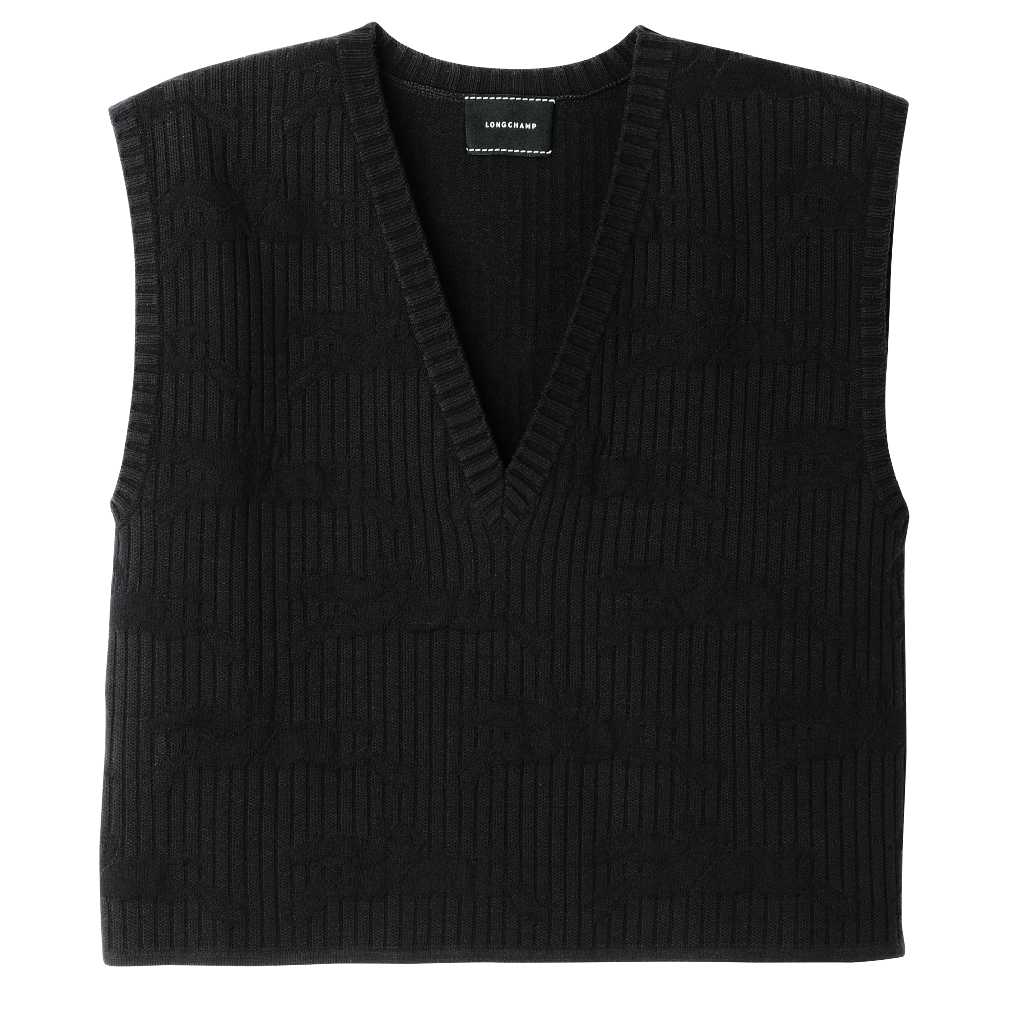 null Sleeveless sweater, Black