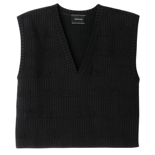 Mouwloze trui , Zwart - Tricotkleding - Weergave 1 van  4