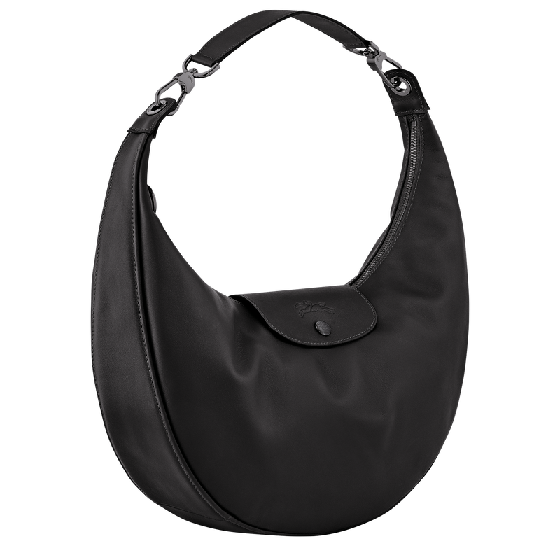 Borsa da spalla L Le Pliage Xtra , Pelle - Nero  - View 3 of  6