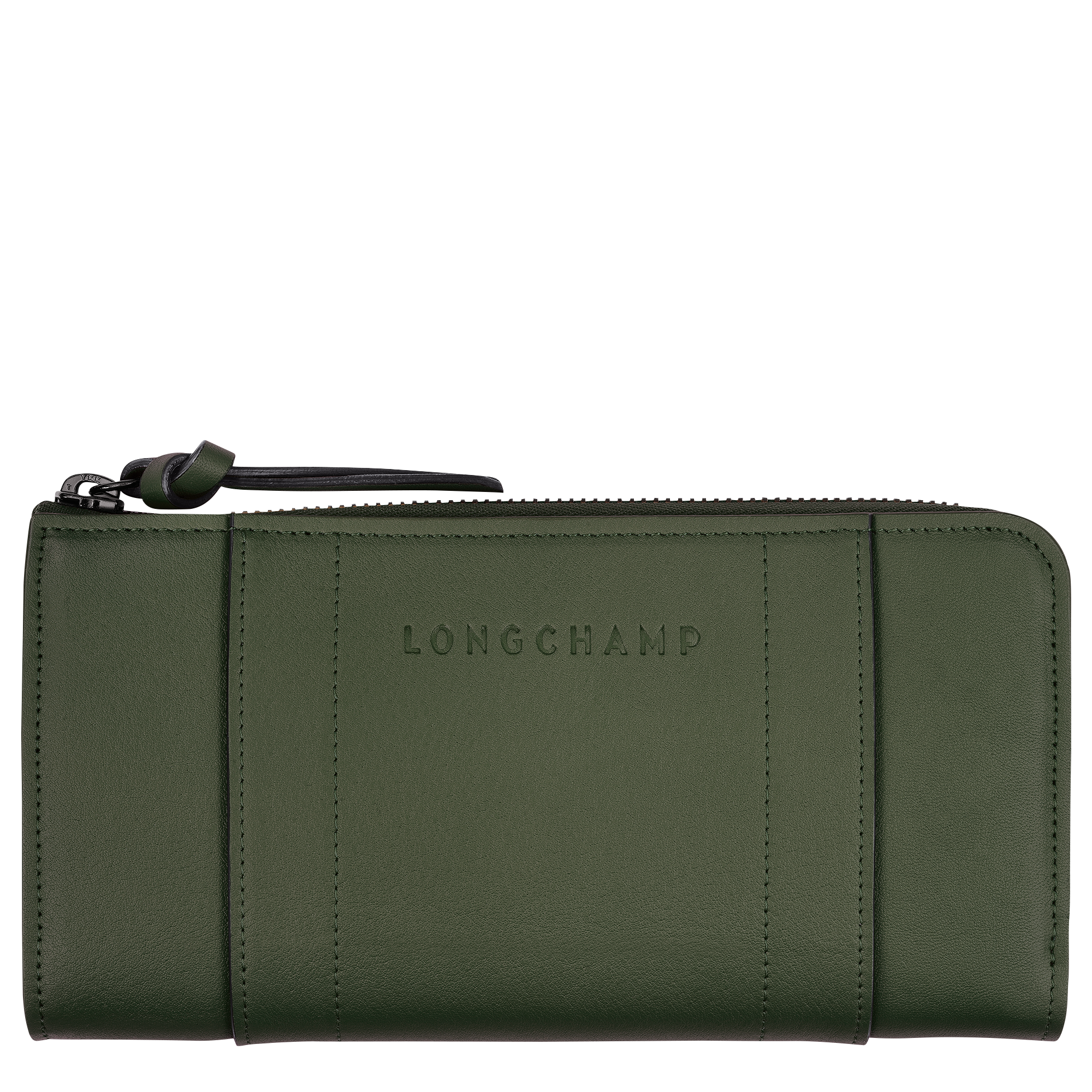 ロンシャン 3D ジップラウンドウォレット, カーキ