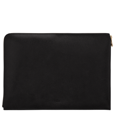 Le Foulonn&eacute; Laptop case , Black - Leather