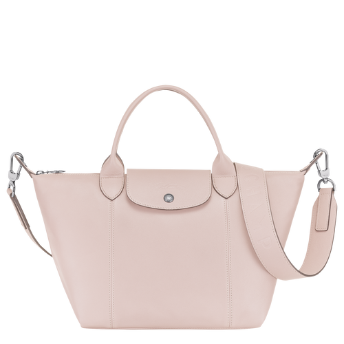 Top handle bag S Le Pliage Cuir Pale pink (L1512757P53) | Longchamp US