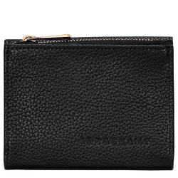 Le Foulonn&eacute; Compact wallet , Black - Leather