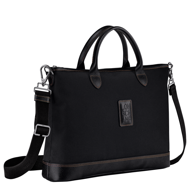 Boxford S Briefcase , Black - Canvas  - View 2 of 5