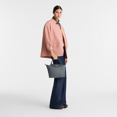 Handtasche S Le Pliage Green , Recyceltes Canvas - Graphitgrau