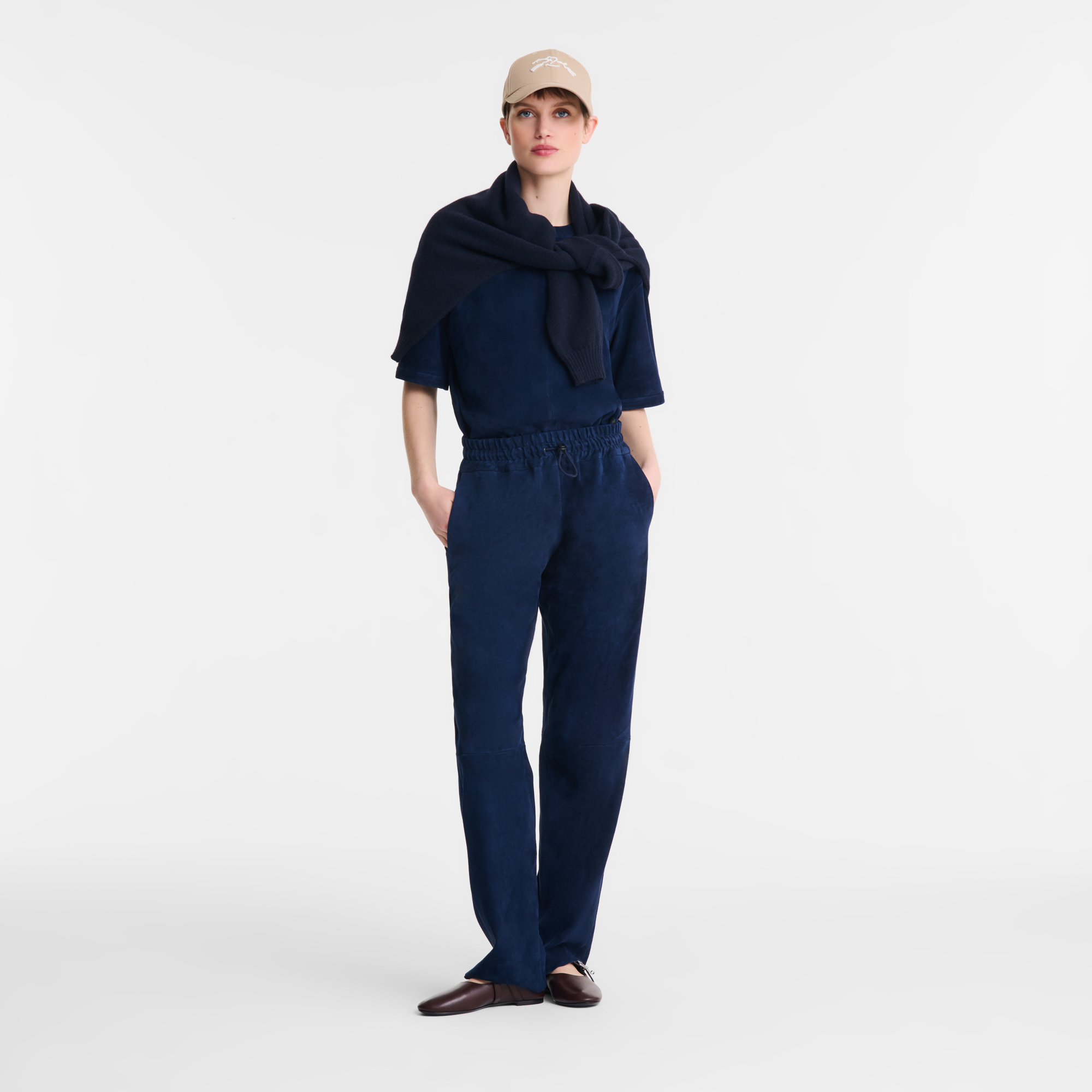 Pantalon en cuir, Marine - Vue 2 de
6 - agrandir le zoom null Pantalon en cuir, Marine