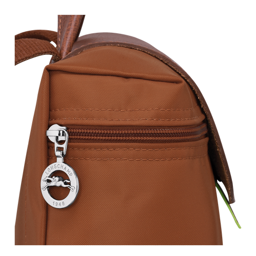 Rucksack M Le Pliage Green , Recyceltes Canvas - Cognac - Ansicht 4 von 5