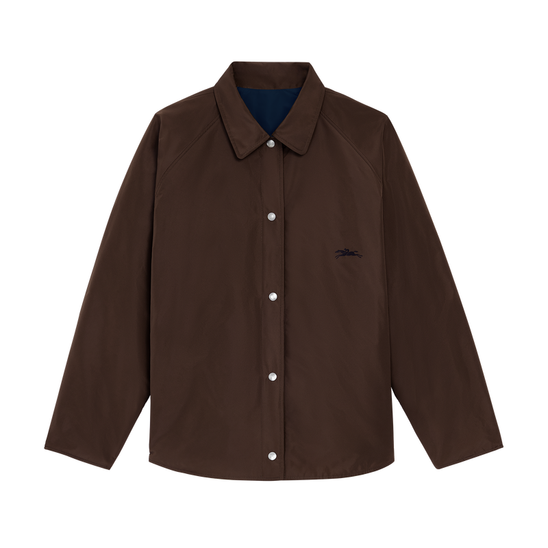 Padded blouson , Mocha/Navy - Techno taffeta  - View 3 of 8