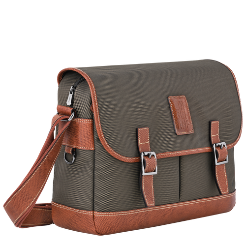 Boxford Crossbodytas L , Bruin - Gerecycled canvas - Weergave 3 van  4