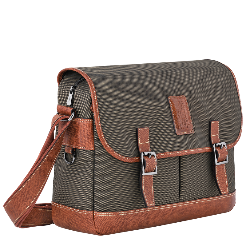 Boxford L Crossbody bag , Brown - Recycled canvas  - View 3 of  4