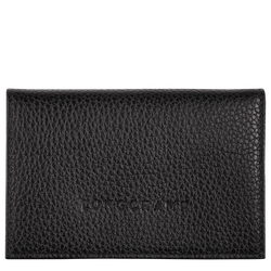Le Foulonn&eacute; Card holder , Black - Leather