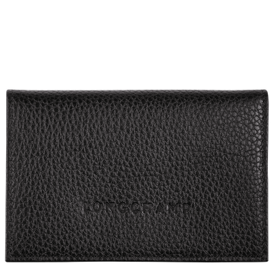 Le Foulonn&eacute; Card holder , Black - Leather