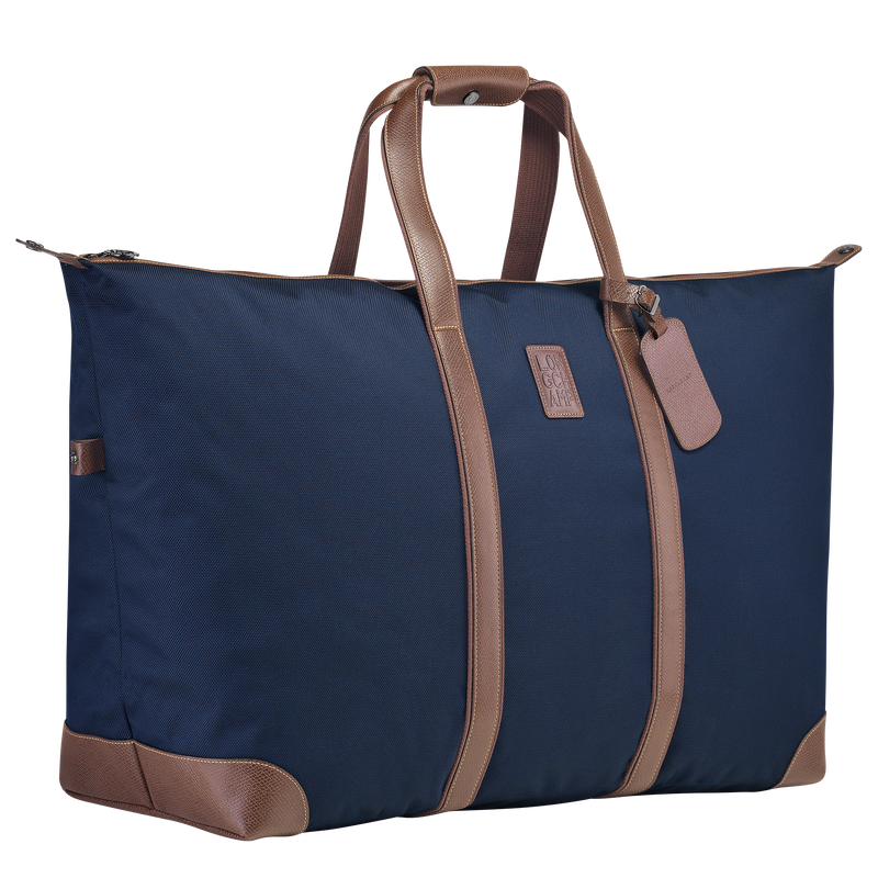 Reisetasche L Boxford , Recyceltes Canvas - Blau  - Ansicht 3 von 4