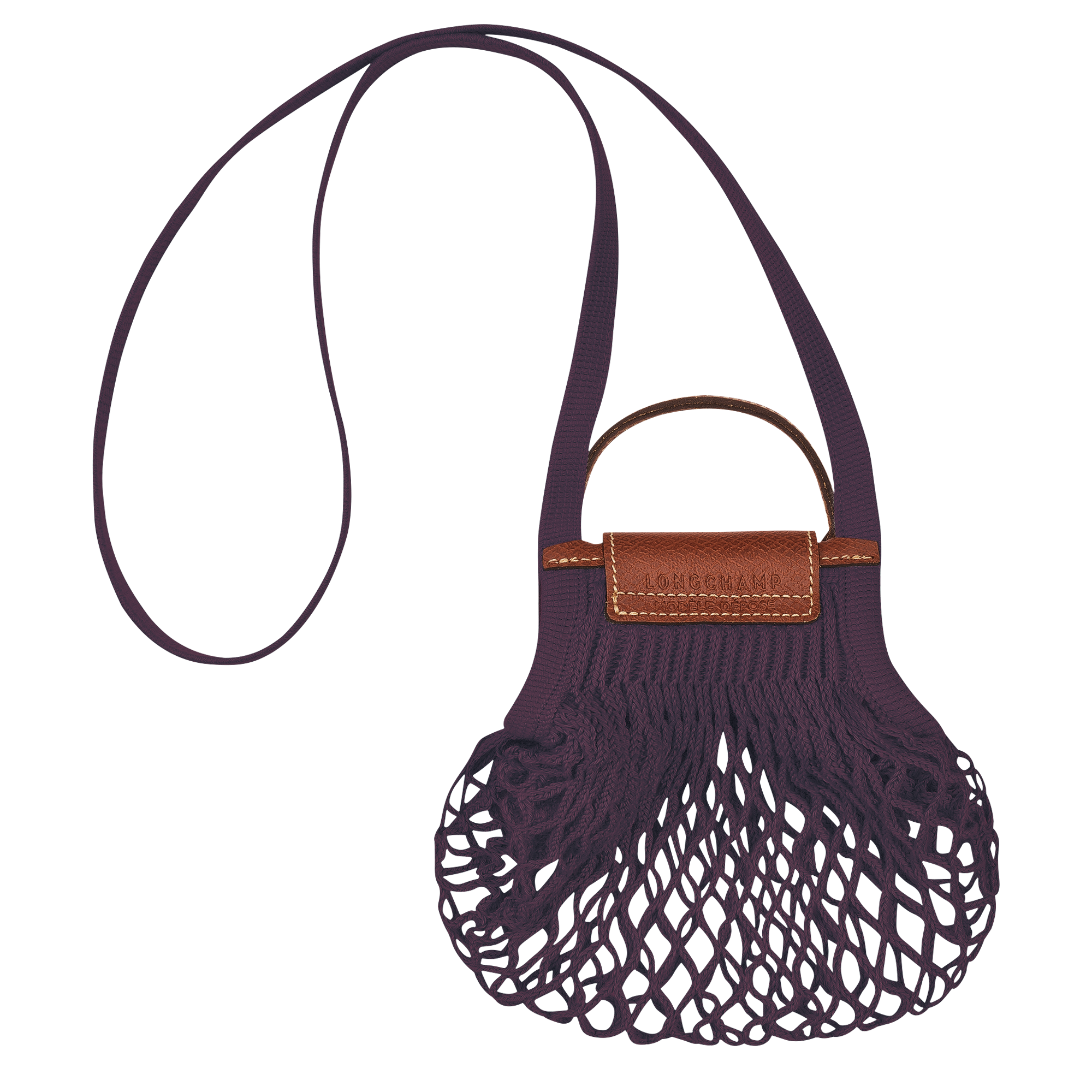 Mesh bag XS, Eggplant - View 4 of 
        4 - zoom in Le Pliage Filet Mesh bag XS, Eggplant