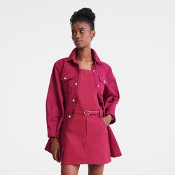 Le Foulonné Ladies' belt , Beetroot - Leather