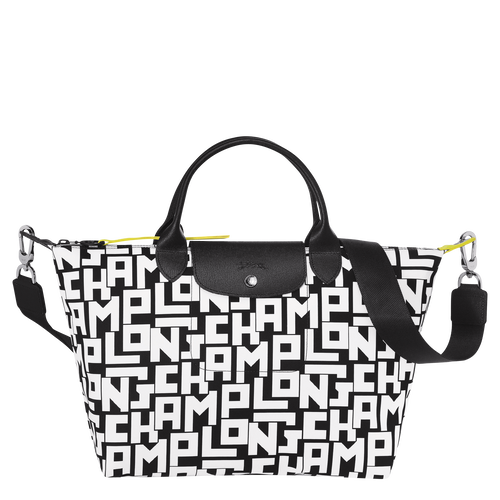 Le Pliage LGP Handbag L, Black/White