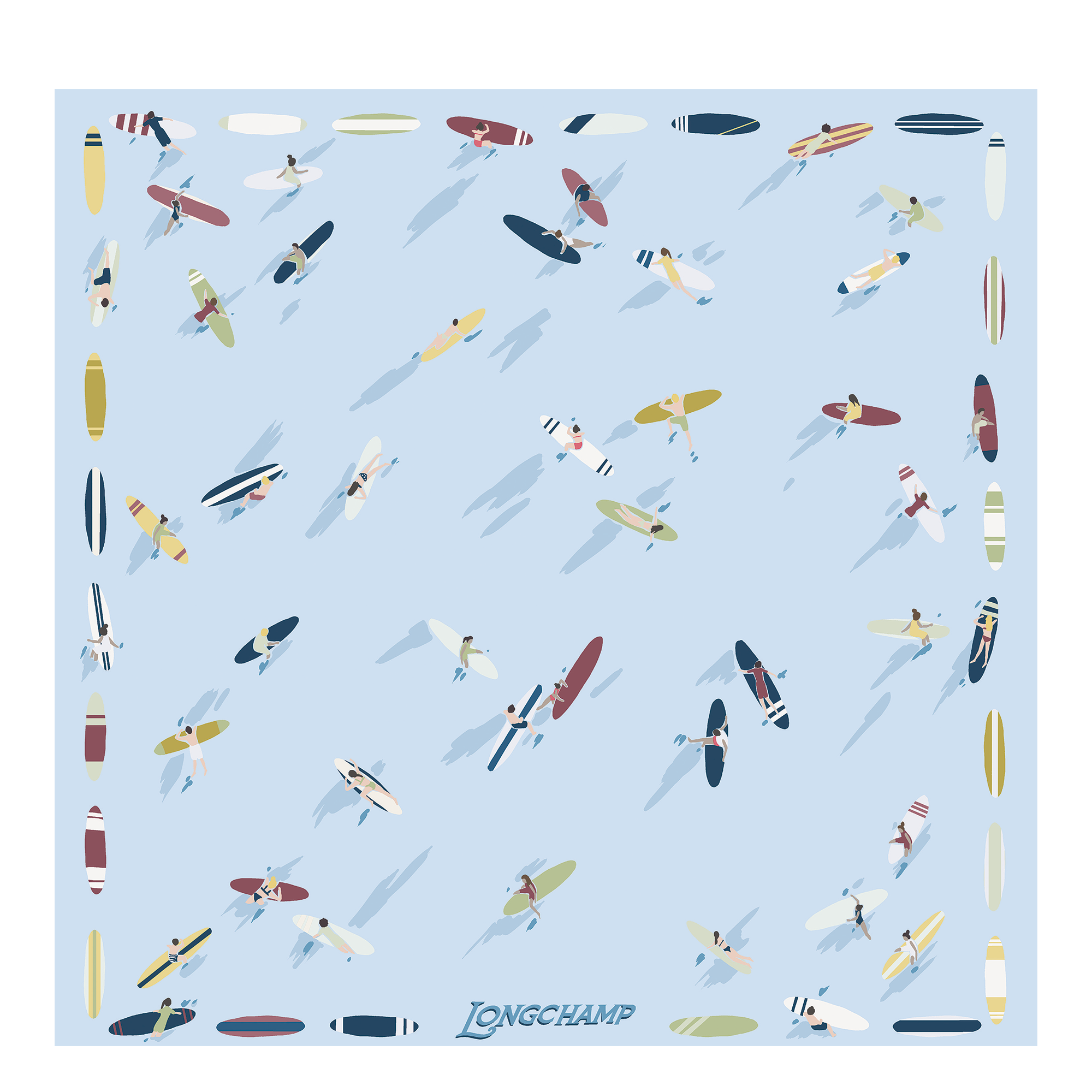 En Attendant la Vague Foulard di seta 50,  Cielo