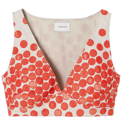 Crop top, Beige/Orange