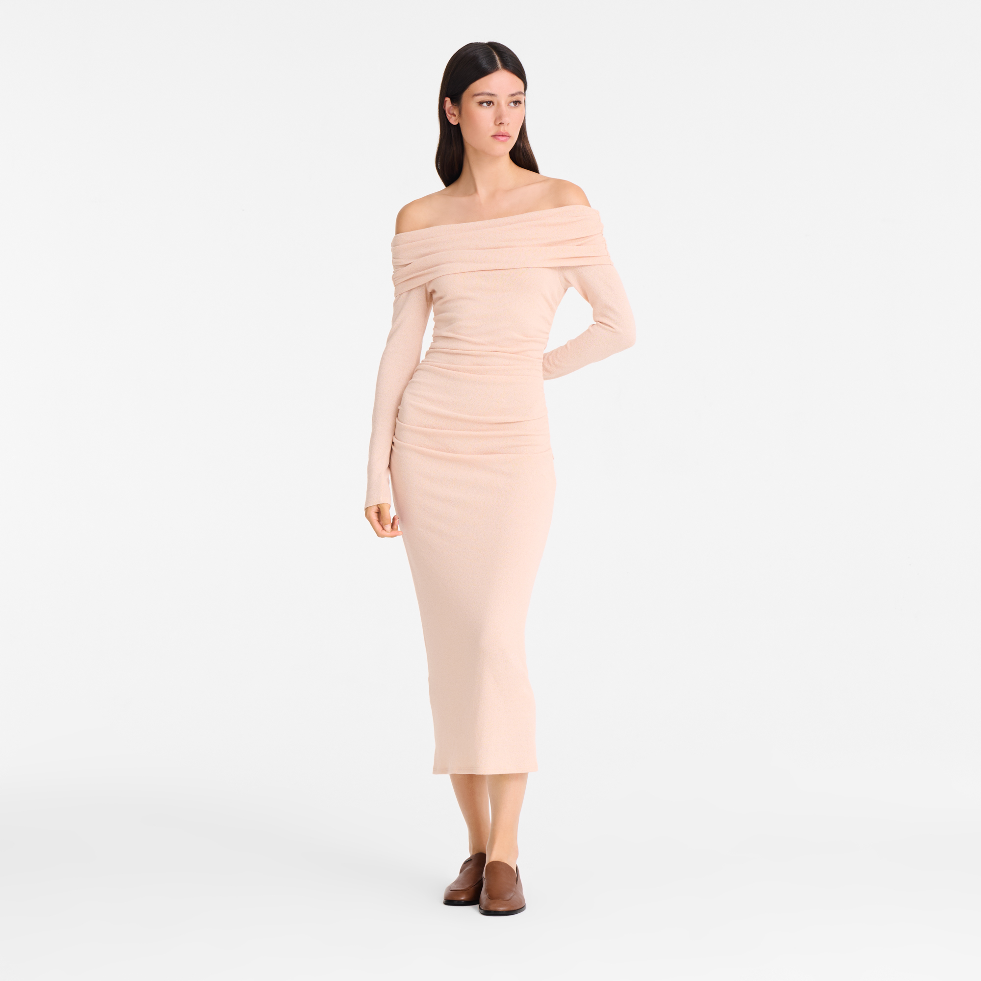 null Long dress, Cream