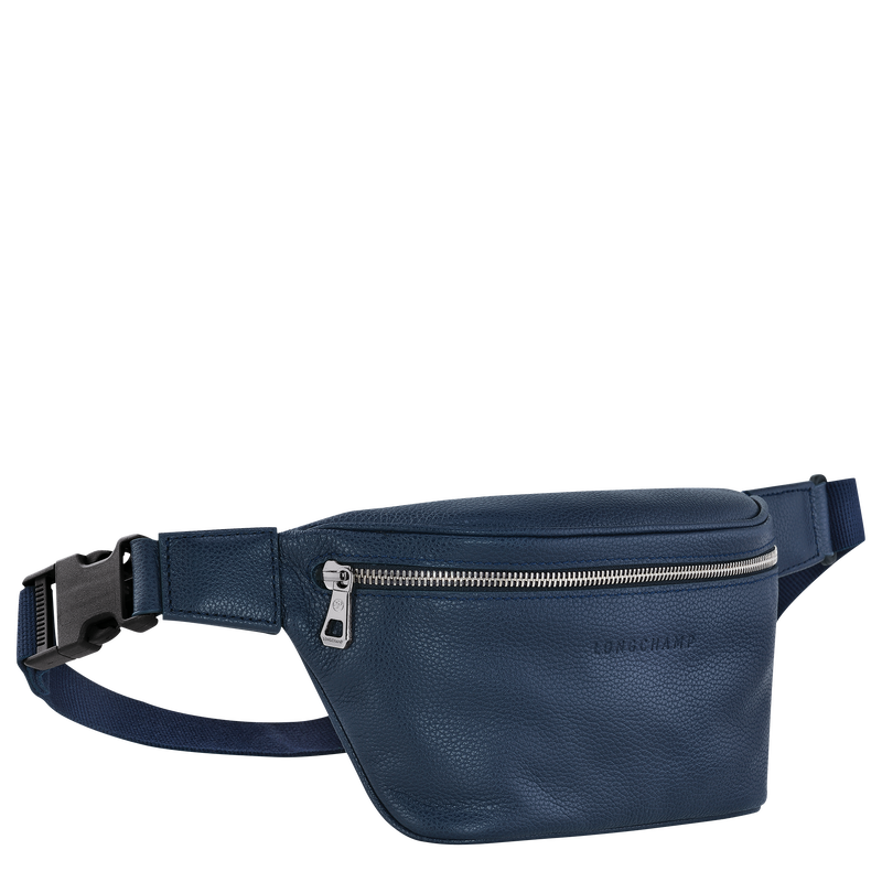 Le Foulonné Belt bag , Navy - Leather  - View 3 of  4