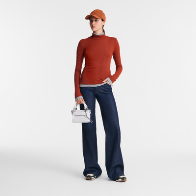 Longchamp 3D 手提包 XS , 白色 - 皮革