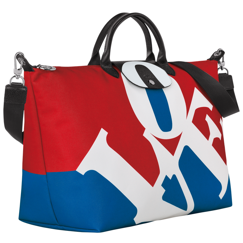 Longchamp x Robert Indiana Travel bag , White - Canvas  - View 3 of 6