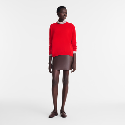 Sweater , Red - Knit