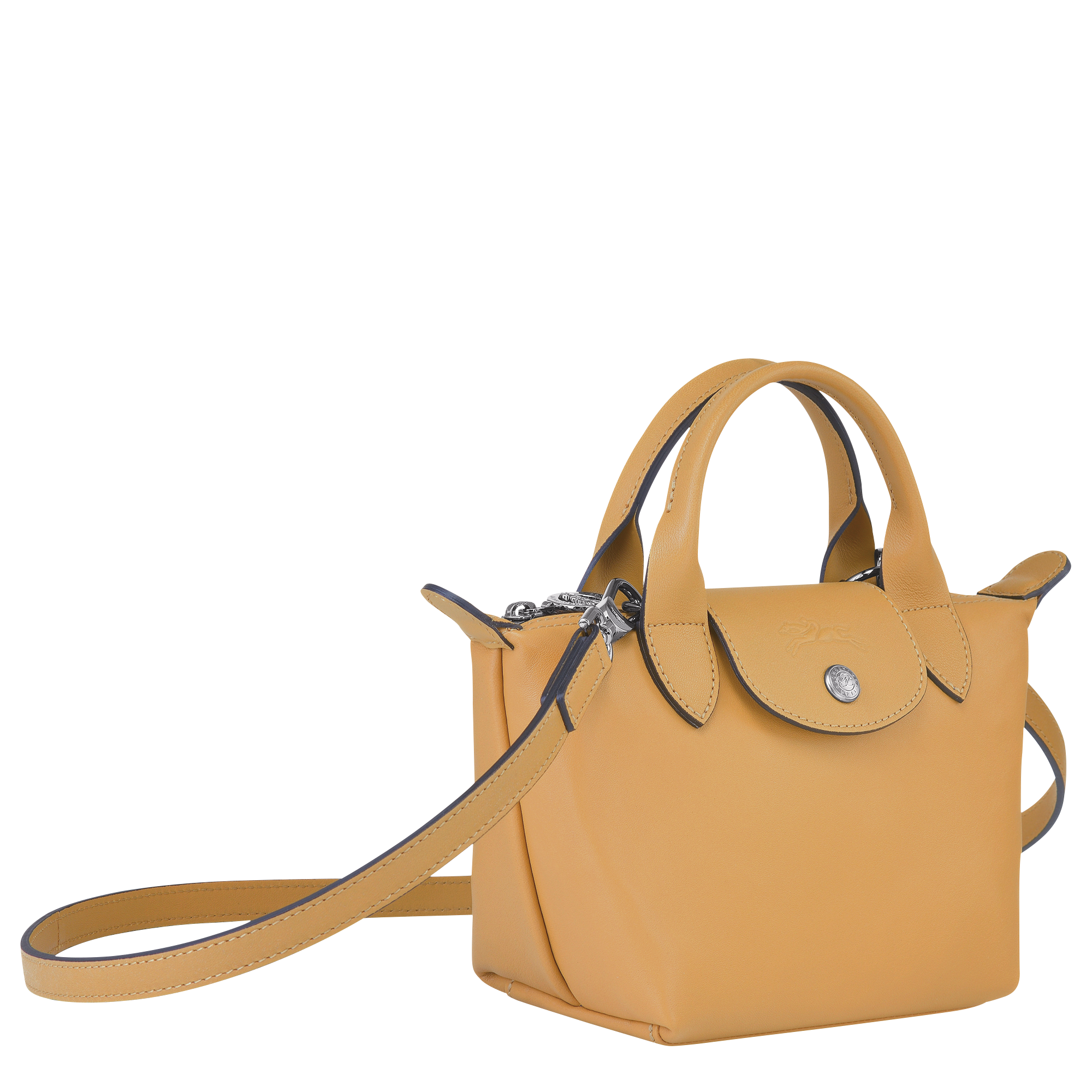 longchamp le pliage cuir leather handbag
