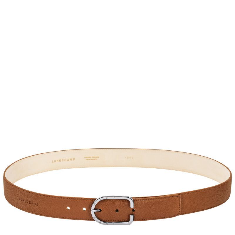 Le Foulonné Men's belt , Caramel - Leather  - View 1 of 2