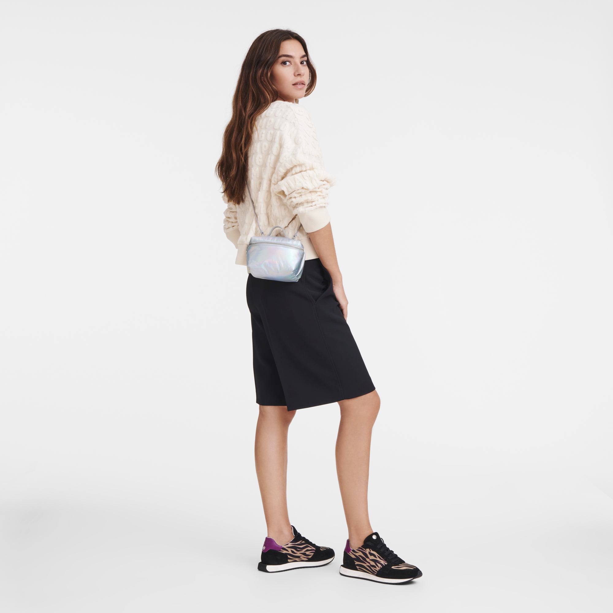 Le Pliage Collection Sac bandoulière XS, Argent