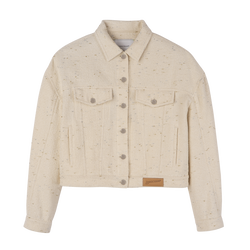 Jacket , Ivory - Tweed