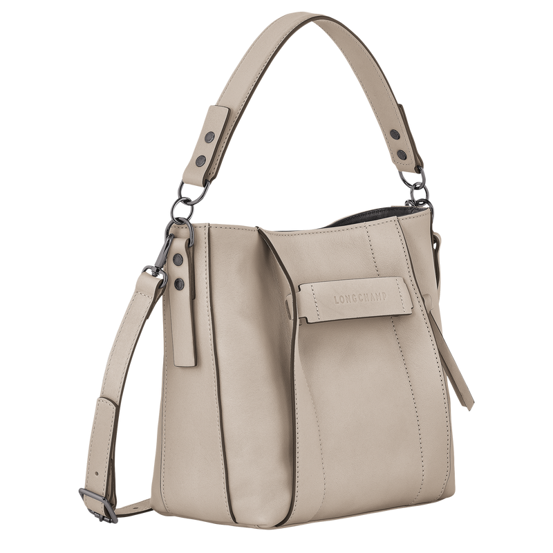 Longchamp 3D 斜背袋 S , 土褐色 - 皮革  - 查看 3 5