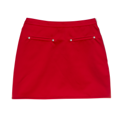 Skirt , Red - Techno satin