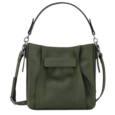 Longchamp 3D Crossbodytas S , Kaki - Leder