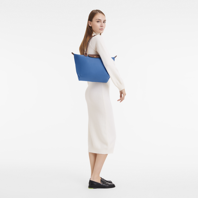 Le Pliage Original M Tote bag , Cobalt - Recycled canvas  - View 2 of 6