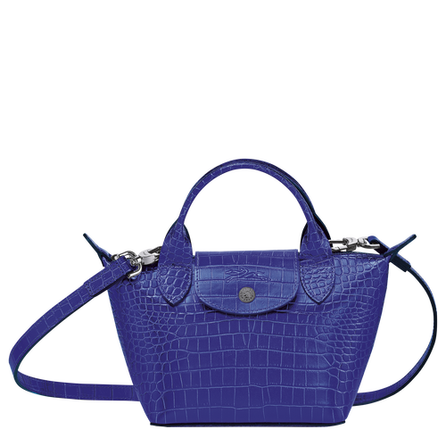 Top handle bag XS Le Pliage Cuir Blue (L1500HVC127) | Longchamp US